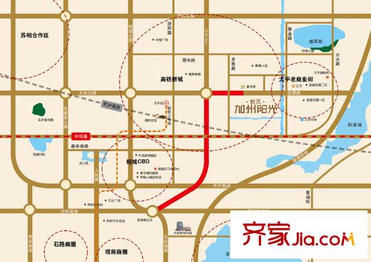 陽光景庭區(qū)位圖