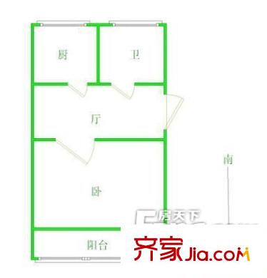湖濱華城祥瑞苑戶(hù)型圖戶(hù)型圖 1室1廳1衛(wèi)1廚