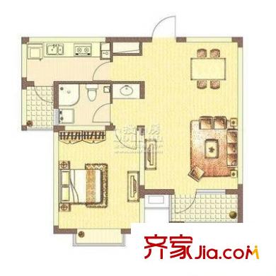 吳淞新村戶型圖戶型圖 1室2廳1衛(wèi)1廚