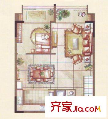 漕湖之星戶型圖一期5#公寓標(biāo)準(zhǔn)層D戶型 3室2廳3衛(wèi)1廚