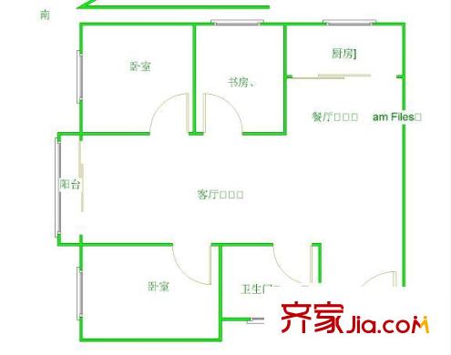 白塔西路小區(qū)戶(hù)型圖3室2廳1廚1衛(wèi) 3室2廳1衛(wèi)1廚