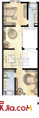 開元碧水灣戶型圖聯(lián)體C型F2-2 2室1廳2衛(wèi)