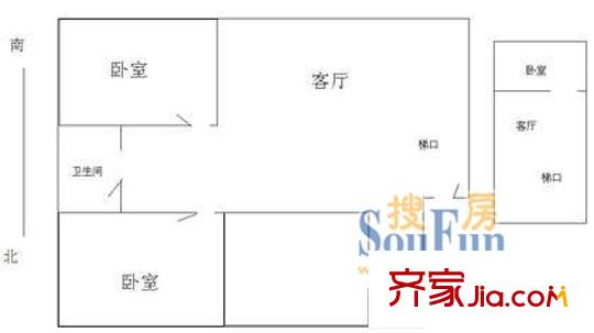 迎春家園戶型圖戶型圖 2室1廳1衛(wèi)1廚