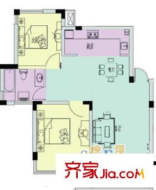 迎春家園戶(hù)型圖戶(hù)型圖 2室2廳1衛(wèi)1廚