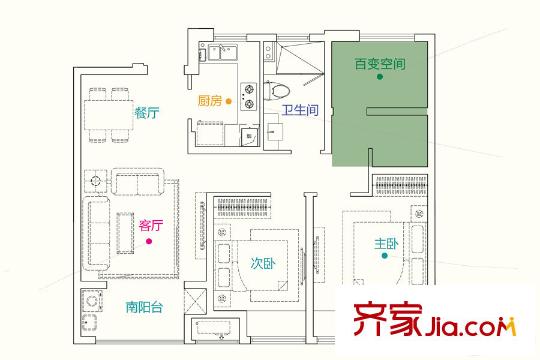 萬(wàn)科北宸之光4#、8#、11#高層標(biāo)準(zhǔn)層83平方米戶型 3室1廳1衛(wèi)1廚