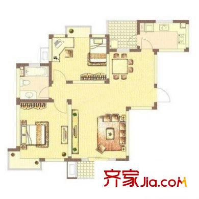 園東新村戶型圖戶型圖 2室2廳1衛(wèi)1廚