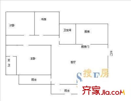 新康花園名苑 4室 戶型圖