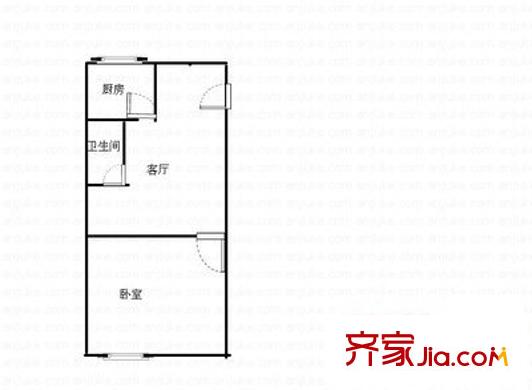 胡家浜小區(qū) 1室 戶型圖