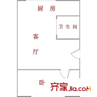 蜜蜂城戶型圖戶型圖 1室1廳1衛(wèi)1廚
