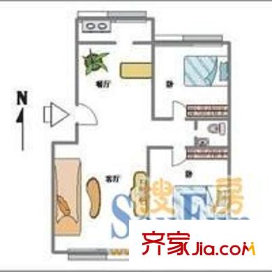 新康花園名苑 3室 戶型圖
