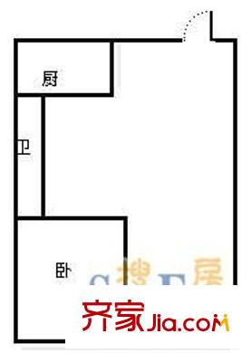 蜜蜂城戶型圖戶型圖 1室1廳1衛(wèi)1廚