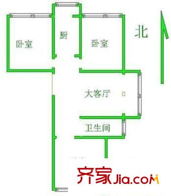陽澄花園戶型圖戶型圖 3室1廳1衛(wèi)1廚