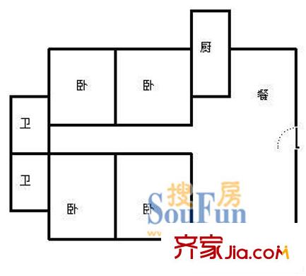書香苑(東環(huán)路)戶型圖書香苑（東環(huán)路） 戶型圖 4室2廳2衛(wèi)1廚
