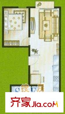 蘭園公寓戶型圖戶型圖 1室1廳1衛(wèi)1廚