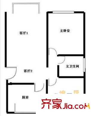 獅山峰尚戶型圖戶型圖 2室2廳1衛(wèi)1廚
