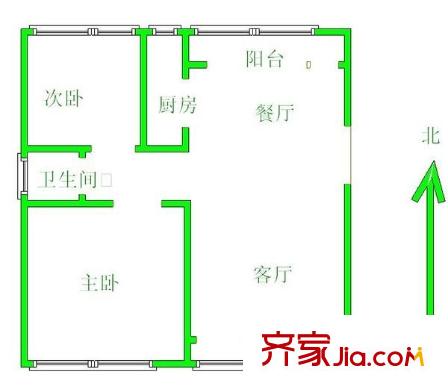 陽澄花園戶型圖戶型圖 2室2廳1衛(wèi)1廚