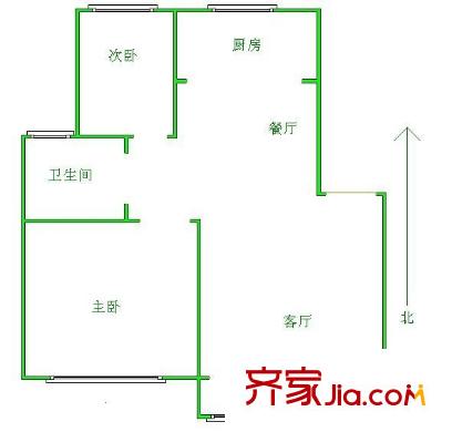 中國(guó)國(guó)際服裝城戶型圖戶型圖 2室2廳1衛(wèi)1廚