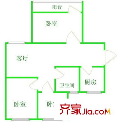吳中村戶(hù)型圖戶(hù)型圖 3室1廳1衛(wèi)1廚