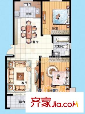 吳中村戶(hù)型圖戶(hù)型圖 2室2廳1衛(wèi)1廚
