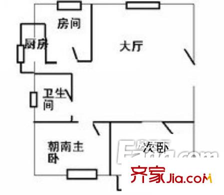 吳中村戶型圖戶型圖 3室1廳1衛(wèi)1廚