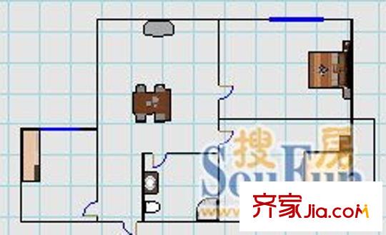蘇大北校區(qū)小區(qū)戶(hù)型圖 戶(hù)型圖 2室1廳1衛(wèi)1廚