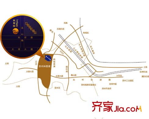 水秀坊交通圖區(qū)位圖