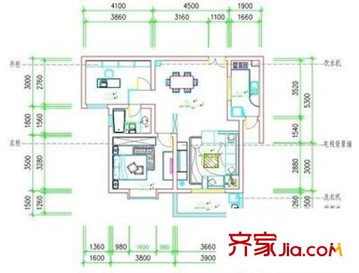 梅亭苑戶型圖戶型圖 2室1廳1衛(wèi)1廚