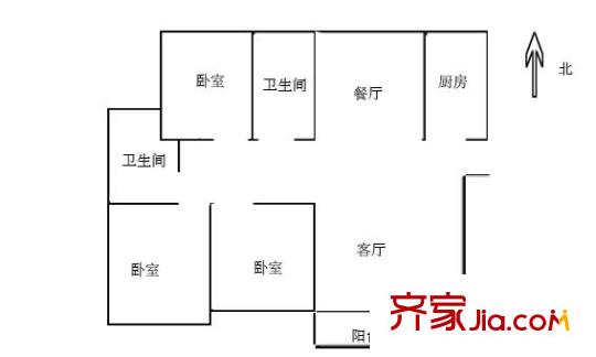 新湘苑戶型圖戶型圖 3室2廳2衛(wèi)1廚