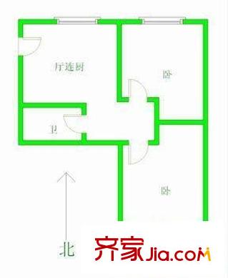 彩香二村戶型圖 戶型圖 2室1廳1衛(wèi)1廚