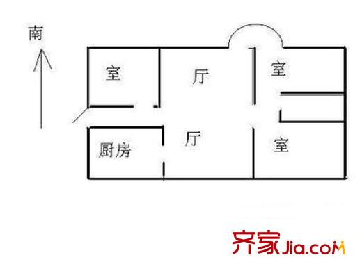 名馨花園戶型圖戶型圖 3室2廳1衛(wèi)1廚