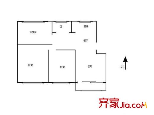 梅亭苑戶型圖戶型圖 3室2廳1衛(wèi)1廚