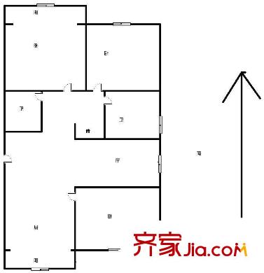 彩虹新村戶型圖戶型圖 3室1廳2衛(wèi)1廚