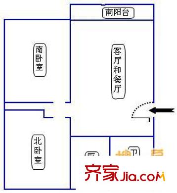 新湘苑戶型圖戶型圖 2室2廳1衛(wèi)1廚