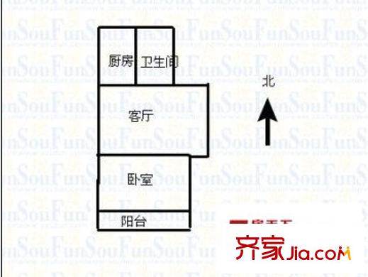 摩登99 1室 戶型圖