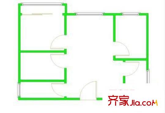 白塔東路小區(qū) 3室 戶型圖