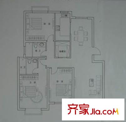 濱湖雅苑戶(hù)型圖戶(hù)型圖 3室2廳2衛(wèi)1廚