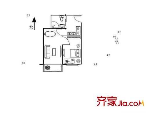 皇宮后 2室 戶型圖