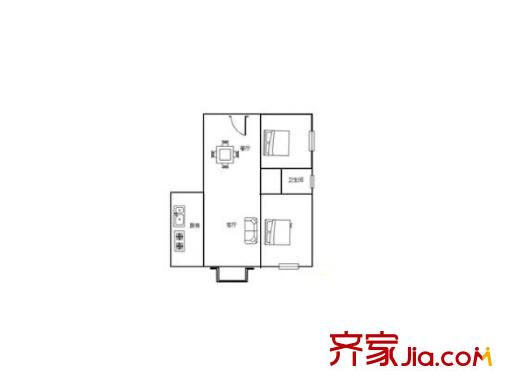 景苑小區(qū)戶型圖戶型圖 2室2廳1衛(wèi)1廚