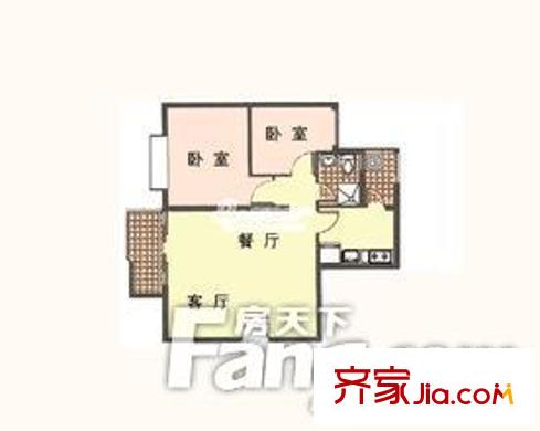 景苑小區(qū)戶型圖戶型圖 2室1廳1衛(wèi)1廚