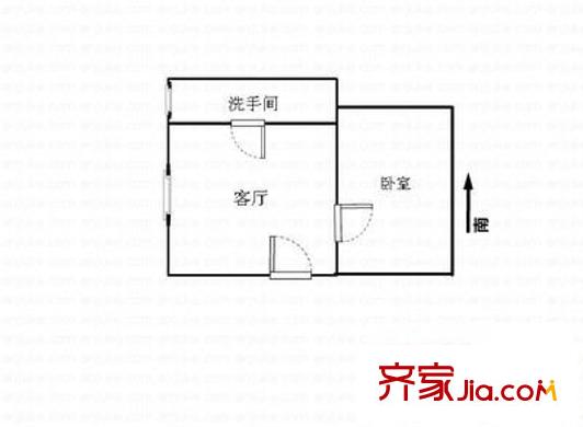 富郎中巷 1室 戶型圖