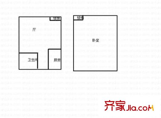 吳中東路小區(qū)戶型圖戶型圖 1室1廳1衛(wèi)1廚