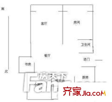 龍景花園二期戶型圖戶型圖 3室2廳2衛(wèi)1廚