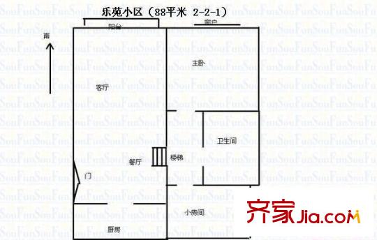 樂(lè)苑小區(qū)戶(hù)型圖戶(hù)型圖 2室2廳1衛(wèi)1廚