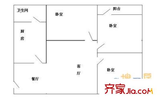 樂苑小區(qū)戶型圖戶型圖 3室2廳1衛(wèi)1廚