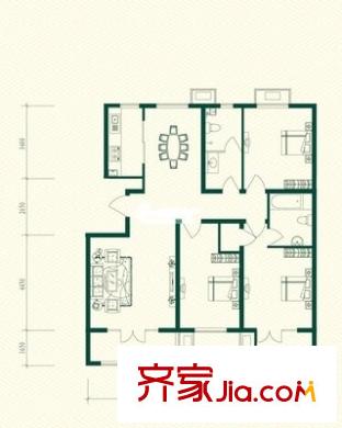 夏蓮花園 5室 戶型圖