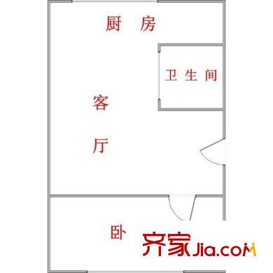 富郎中巷 1室 戶型圖