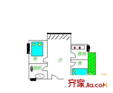 樂苑小區(qū)戶型圖戶型圖 2室1廳1衛(wèi)1廚