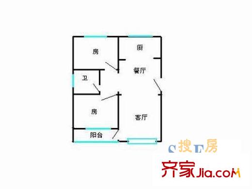 陽澄湖濱花園戶型圖戶型圖 2室2廳1衛(wèi)1廚