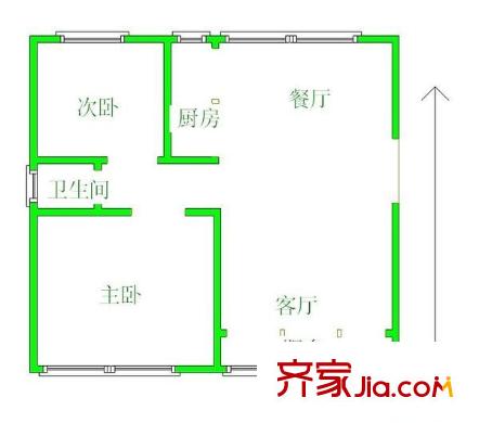 湖岸明珠 2室 戶型圖