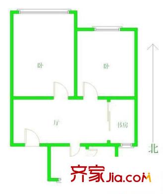姑香新苑戶型圖戶型圖 2室1廳1衛(wèi)1廚